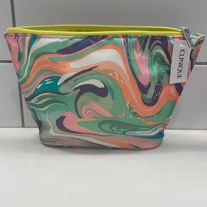 Multicolor Clinique Makeup Bag. New with Tags!